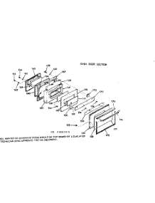 Oven Door Section parts for Kenmore Wall Oven 103.9887910 (1039887910, 103 9887910) from AppliancePartsPros.com