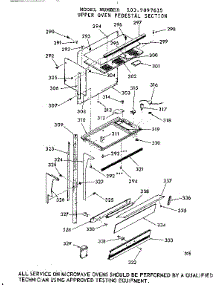Upper Oven Pedestal Section parts for Kenmore Range 103.9897615 (1039897615, 103 9897615) from AppliancePartsPros.com