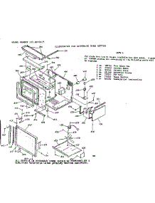 Microwave Oven Section parts for Kenmore Range 103.9897615 (1039897615, 103 9897615) from AppliancePartsPros.com