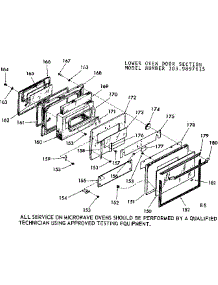 Lower Oven Door Section parts for Kenmore Range 103.9897615 (1039897615, 103 9897615) from AppliancePartsPros.com