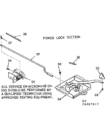 Power Lock Section parts for Kenmore Wall Oven 103.9897617 (1039897617, 103 9897617) from AppliancePartsPros.com