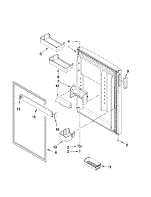 Refrigerator Door Parts parts for Kenmore Refrigerator 106.32249101 (10632249101, 106 32249101) from AppliancePartsPros.com