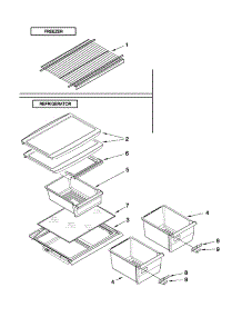 Shelf Parts parts for Kenmore Refrigerator 106.32852010 (10632852010, 106 32852010) from AppliancePartsPros.com