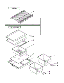Shelf Parts parts for Kenmore Refrigerator 106.32852011 (10632852011, 106 32852011) from AppliancePartsPros.com