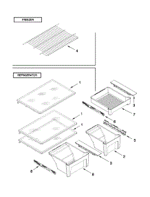 Shelf Parts parts for Kenmore Refrigerator 106.32949101 (10632949101, 106 32949101) from AppliancePartsPros.com