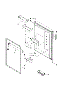 Refrigerator Door Parts parts for Kenmore Refrigerator 106.32949101 (10632949101, 106 32949101) from AppliancePartsPros.com
