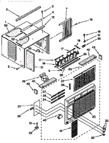 Cabinet parts for Kenmore Air Conditioner 106.35710591 (10635710591, 106 35710591) from AppliancePartsPros.com