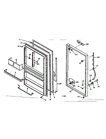 Freezer Door Parts parts for Kenmore Freezer 106.627473 (106627473, 106 627473) from AppliancePartsPros.com