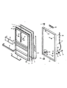 Door parts for Kenmore Freezer 106.627474 (106627474, 106 627474) from AppliancePartsPros.com