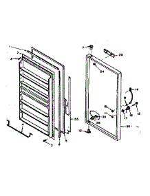 Freezer Door parts for Kenmore Freezer 106.627622 (106627622, 106 627622) from AppliancePartsPros.com