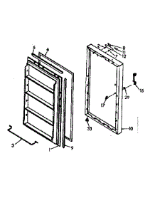 Door Parts parts for Kenmore Freezer 106.628120 (106628120, 106 628120) from AppliancePartsPros.com