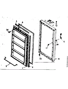 Door Parts parts for Kenmore Freezer 106.628121 (106628121, 106 628121) from AppliancePartsPros.com