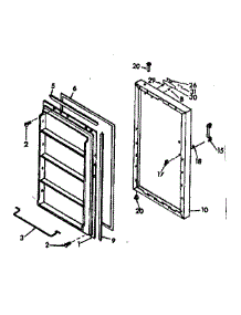 Door Parts parts for Kenmore Freezer 106.628200 (106628200, 106 628200) from AppliancePartsPros.com