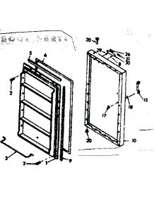 Door Parts parts for Kenmore Freezer 106.628201 (106628201, 106 628201) from AppliancePartsPros.com