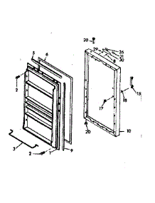 Door Parts parts for Kenmore Freezer 106.628210 (106628210, 106 628210) from AppliancePartsPros.com