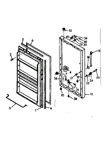 Door Parts parts for Kenmore Freezer 106.628220 (106628220, 106 628220) from AppliancePartsPros.com