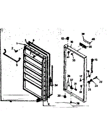 Door Parts parts for Kenmore Freezer 106.628240 (106628240, 106 628240) from AppliancePartsPros.com