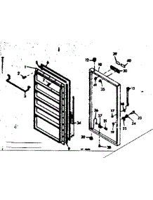 Door Parts parts for Kenmore Freezer 106.628242 (106628242, 106 628242) from AppliancePartsPros.com