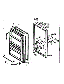 Door Parts parts for Kenmore Freezer 106.628420 (106628420, 106 628420) from AppliancePartsPros.com