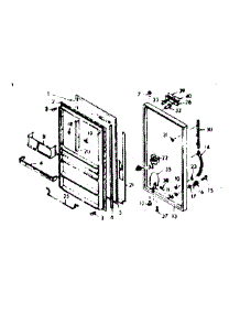 Door Parts parts for Kenmore Freezer 106.628463 (106628463, 106 628463) from AppliancePartsPros.com
