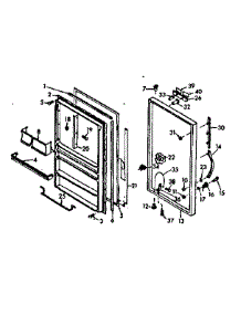 Door Parts parts for Kenmore Freezer 106.628470 (106628470, 106 628470) from AppliancePartsPros.com