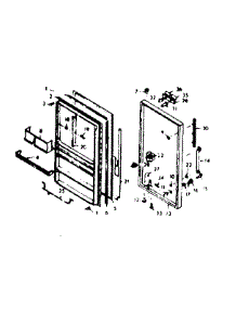 Door Parts parts for Kenmore Freezer 106.628481 (106628481, 106 628481) from AppliancePartsPros.com