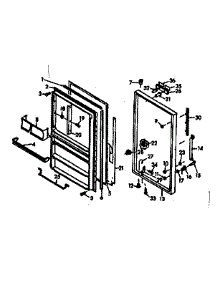 Door Parts parts for Kenmore Freezer 106.628490 (106628490, 106 628490) from AppliancePartsPros.com