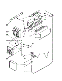 Icemaker parts for Kenmore Refrigerator 106.62852100 (10662852100, 106 62852100) from AppliancePartsPros.com