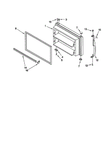 Freezer Door parts for Kenmore Refrigerator 106.62852100 (10662852100, 106 62852100) from AppliancePartsPros.com