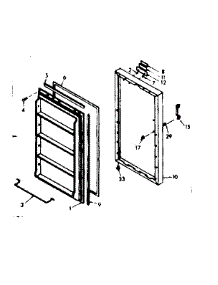 Door Parts parts for Kenmore Freezer 106.629120 (106629120, 106 629120) from AppliancePartsPros.com