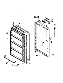 Door parts for Kenmore Freezer 106.629200 (106629200, 106 629200) from AppliancePartsPros.com