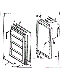 Door Parts parts for Kenmore Freezer 106.629201 (106629201, 106 629201) from AppliancePartsPros.com