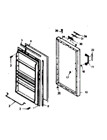 Door Parts parts for Kenmore Freezer 106.629210 (106629210, 106 629210) from AppliancePartsPros.com