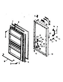 Door Parts parts for Kenmore Freezer 106.629420 (106629420, 106 629420) from AppliancePartsPros.com