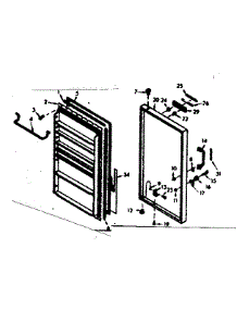 Door Parts parts for Kenmore Freezer 106.629450 (106629450, 106 629450) from AppliancePartsPros.com