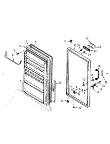 Door Parts parts for Kenmore Freezer 106.629451 (106629451, 106 629451) from AppliancePartsPros.com