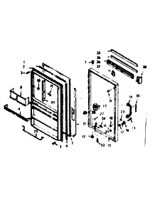Door Parts parts for Kenmore Freezer 106.629480 (106629480, 106 629480) from AppliancePartsPros.com
