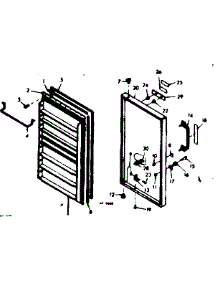Door Parts parts for Kenmore Freezer 106.629620 (106629620, 106 629620) from AppliancePartsPros.com