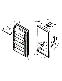 Door Parts parts for Kenmore Freezer 106.629640 (106629640, 106 629640) from AppliancePartsPros.com