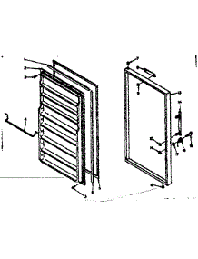 Freezer Door Parts parts for Kenmore Freezer 106.6323172 (1066323172, 106 6323172) from AppliancePartsPros.com