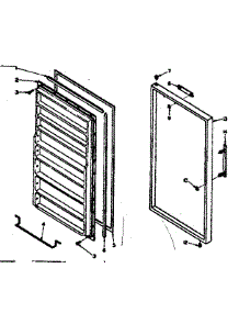 Freezer Door Parts parts for Kenmore Freezer 106.6328150 (1066328150, 106 6328150) from AppliancePartsPros.com