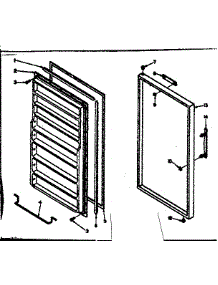 Freezer Door Parts parts for Kenmore Freezer 106.6328170 (1066328170, 106 6328170) from AppliancePartsPros.com