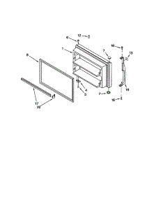 Freezer Door parts for Kenmore Refrigerator 106.63284301 (10663284301, 106 63284301) from AppliancePartsPros.com