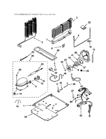 Unit parts for Kenmore Refrigerator 106.63284301 (10663284301, 106 63284301) from AppliancePartsPros.com