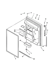 Refrigeator Door parts for Kenmore Refrigerator 106.63284301 (10663284301, 106 63284301) from AppliancePartsPros.com
