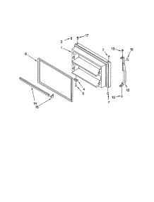 Freezer Door parts for Kenmore Refrigerator 106.63844302 (10663844302, 106 63844302) from AppliancePartsPros.com