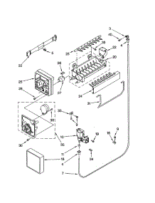 Icemaker parts for Kenmore Refrigerator 106.63844302 (10663844302, 106 63844302) from AppliancePartsPros.com