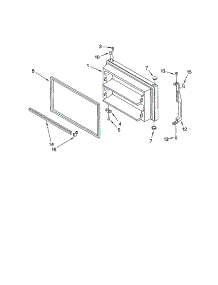 Freezer Door parts for Kenmore Refrigerator 106.63862300 (10663862300, 106 63862300) from AppliancePartsPros.com