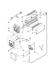 Icemaker parts for Kenmore Refrigerator 106.63862300 (10663862300, 106 63862300) from AppliancePartsPros.com