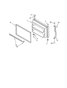 Freezer Door parts for Kenmore Refrigerator 106.63864302 (10663864302, 106 63864302) from AppliancePartsPros.com